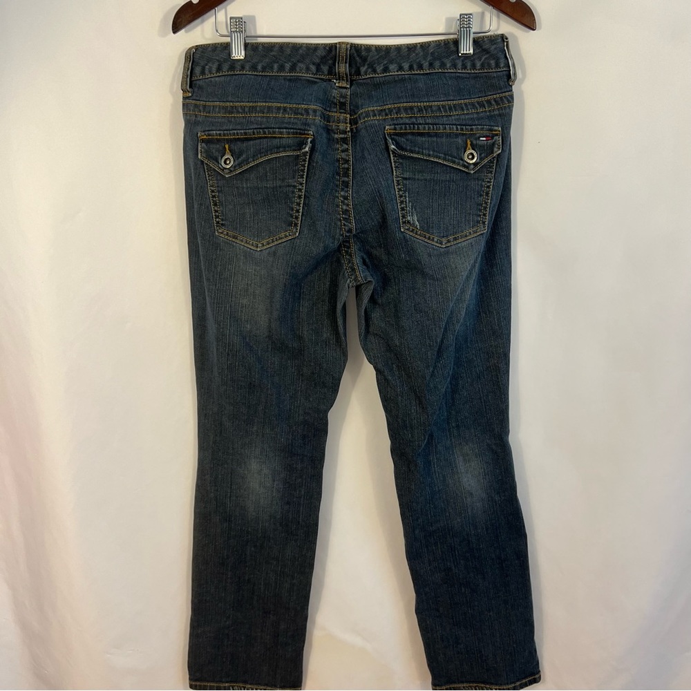 Tommy Hilfiger Jeans Blue Women Size 10 Dark Wash Straight Leg Button Pockets - Picture 6 of 6